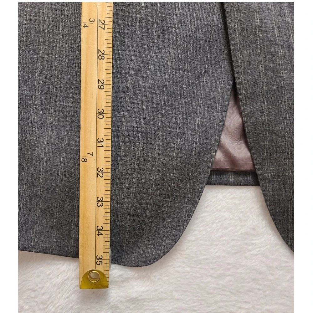 Mens‎ Charcoal Grey Pinstripe 2 Piece Suit Blazer and Pleated Trousers Set